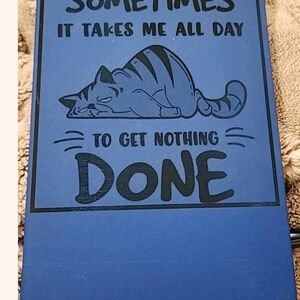 Blue Cat-Themed Notebook